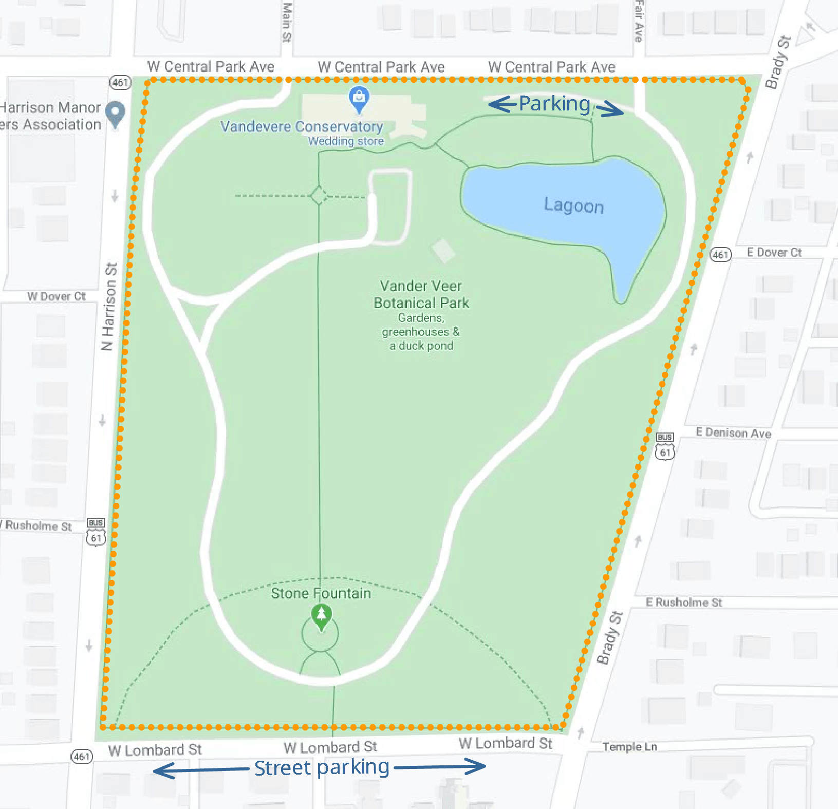 Vandeerveer Park Path Map